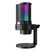 Fifine A8 kondenzátor mikrofon, USB-C, RGB, kardioid, fekete