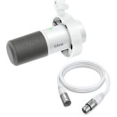 Fifine K688W USB/XLR dinamikus mikrofon, fehér, USB-C, XLR, dinamikus