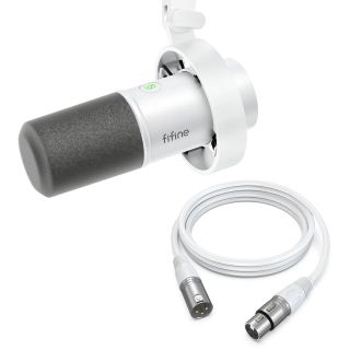 Fifine K688W USB/XLR dinamikus mikrofon, fehér