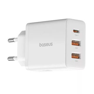 Baseus Cube 30W hálózati gyorstöltő, 1x USB-C, 2x USB-A, fehér