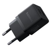 Baseus Palm 20W hálózati gyorstöltő, USB-C, USB-A, 20W, Power Delivery, Quick Charge, fekete