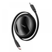 Baseus Free2Draw Mini USB-C kábel, 100W, 1m, behúzható, gyorstöltés, fekete