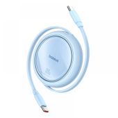 Baseus Free2Draw Mini automata behúzós USB-C kábel, 100W, 1m, kék, Power Delivery, gyorstöltés