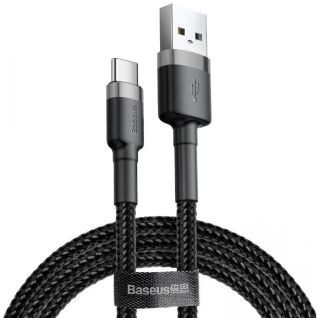 Baseus Cafule USB-A to USB-C Kábel, 2A, 3m, Fekete/Szürke