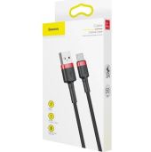 Baseus Cafule USB-A to USB-C Kábel, 2A, 3m, Fekete/Piros - Kábelek