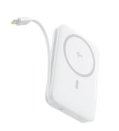 Baseus PicoGo Qi2 Magnetic vezeték nélküli powerbank, 10000 mAh, 27W, Qi2, MagSafe, USB-C, fehér