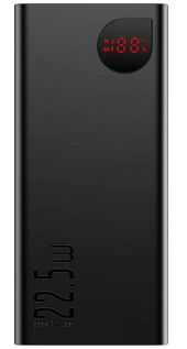 Baseus Adaman Metal Digital Display gyorstöltő powerbank, 20000 mAh, 22.5W, fekete - Power bank