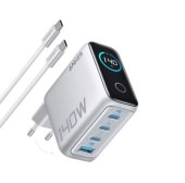 Anker 140W 4-Port PD 3.1 Hálózati Töltő, USB-C, Ezüst