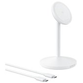 Anker MagGo vezeték nélküli töltőállvány, fehér, 15W, Qi2, MagSafe kompatibilis