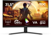 AOC C32G42ZE Ívelt Gamer Monitor, 31.5 inch, 1920x1080, VA, 260Hz, HDMI, DisplayPort