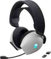 Dell Alienware AW725H Tri-Mode Vezeték Nélküli Gamer Fejhallgató - Lunar Light - Headset