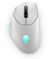 Dell Alienware AW620M Vezeték Nélküli Gamer Egér, Lunar Light, vezeték nélküli, optikai, RGB, jobbkezes