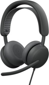 Logitech Zone Wired 2 Mikrofonos Fejhallgató - Grafitszürke, sztereó, vezetékes, beépített mikrofon