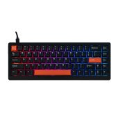 Epomaker HE68 Lite Magnetic Switch Mechanikus Gamer Billentyűzet - Fekete-Piros, Epomaker Clear Mag Hall Effect Switch, Mágneses, Mini, RGB, anti ghosting, vezetékes, USB