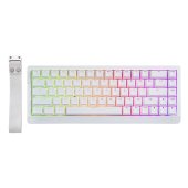 Epomaker HE68 Lite Magnetic Switch Mechanikus Gamer Billentyűzet - Fehér, Epomaker Clear Mag Hall Effect Switch, Mágneses, Mini, RGB, anti ghosting, vezetékes, USB