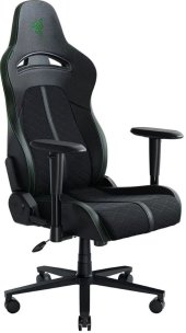 Razer Enki X Gamer Szék, Fekete/Zöld, 2D kartámasz, 152 fokos dőlésszög