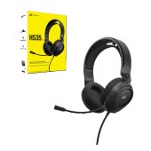 CORSAIR HS35 v2 Multiplatform Gaming Headset, Carbon, 50mm, 3.5mm jack, vezetékes