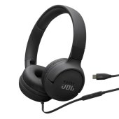 JBL Tune 520C USB-C vezetékes fejhallgató fekete színben