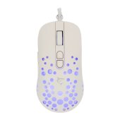 White Shark Tristan Gamer Egér - Fehér, 12000 DPI, RGB, 7 gombos, vezetékes