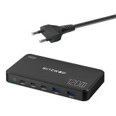 Blitzwolf BW-i100 5in1 hálózati töltő, 120W, asztali töltőállomás, 5 port