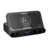 BlitzWolf BW-S27 asztali töltő, 2xUSB-A, 4xUSB-C, fekete
