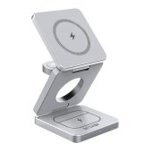 BlitzWolf BW-IW30 3 az 1-ben vezeték nélküli töltő, vezeték nélküli töltőállomás, MagSafe kompatibilis, 15W gyorstöltés