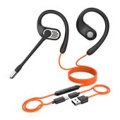 OneOdio OpenRock Link 10 vezetékes nyitott fülhallgató, fekete, USB-C, mikrofonos