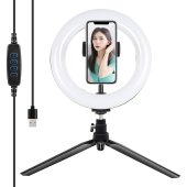Puluz PKT3073B 20cm LED gyűrűs lámpa szett