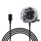 Puluz PU425 USB-C csatlakozós csíptetős mikrofon