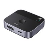 UGREEN AW701 2 az 1-ben DisplayPort és USB-C videó kapcsoló