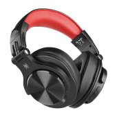 OneOdio Fusion A70 vezeték nélküli DJ fejhallgató fekete-piros színben